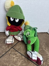 Lot Of 2 VTG 1997 Marvin The Martian K-9 Plush Warner Bros Store Looney Tunes