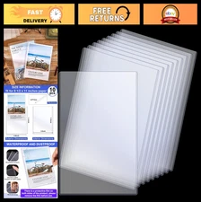 10 Pcs Clear Rigid Print Protectors 8.5" x 11" Plastic Sleeves for Documents & P