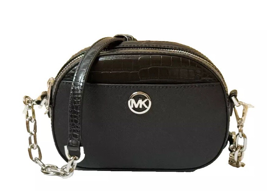 【MICHAEL KORS】Jet Set Glam Front Pocket Crossbody Bag MICHAEL KORS JET SET GLAM SMALL FRONT POCKET OVAL CROSSBODY