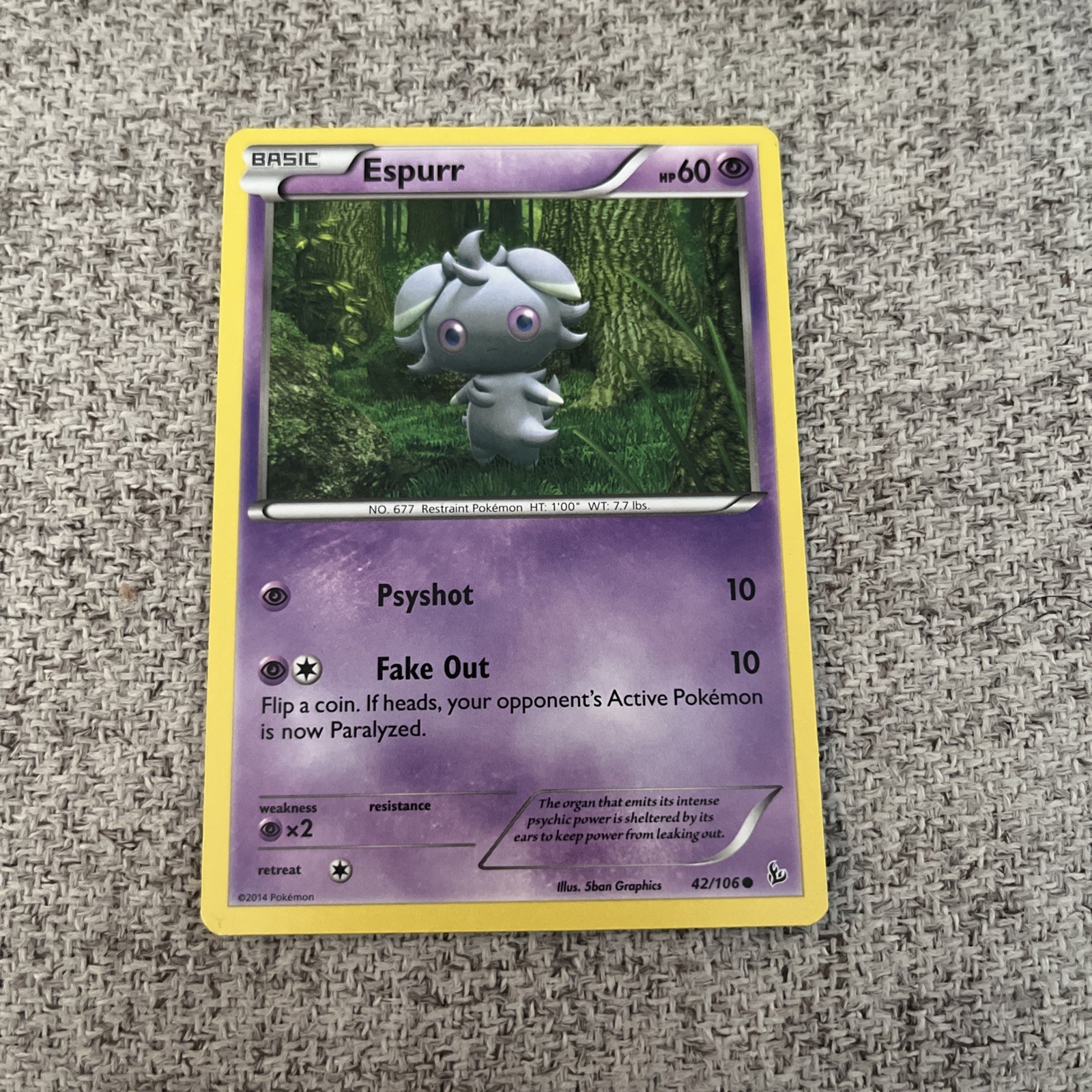 Espurr Flashfire Card 42/106