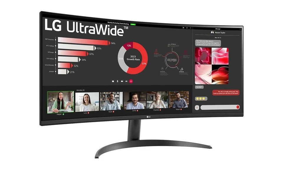LG 34WR50QK-B.AEU UltraWide Curved QHD Monitor 34 3440 x 1440 219 5ms GtG - Bild 3 von 4