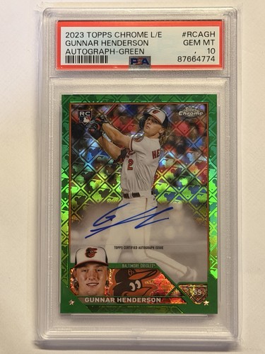 2023 Topps Chrome Logofractor Gunnar Henderson AUTO /99 RC PSA 10 #RCA-GH