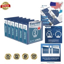 Royal Blue 3-Ring Binders 3 Inch Clear View C...