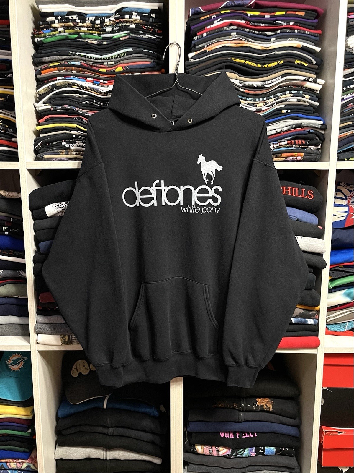 Vintage Deftones White Pony Album Promo Metal Band Hoodie Black