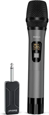 Bietrun WXM04 | UHF drahtloses Handmikrofon 50M Reichweite | Grau