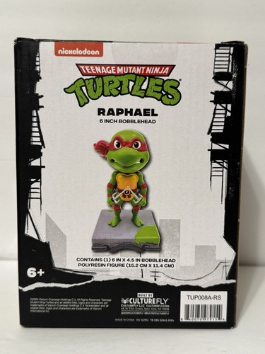 Teenage Mutant Ninja Turtles Raphael 6 Inch Bobblehead by CultureFly - TMNT - Picture 3 of 4