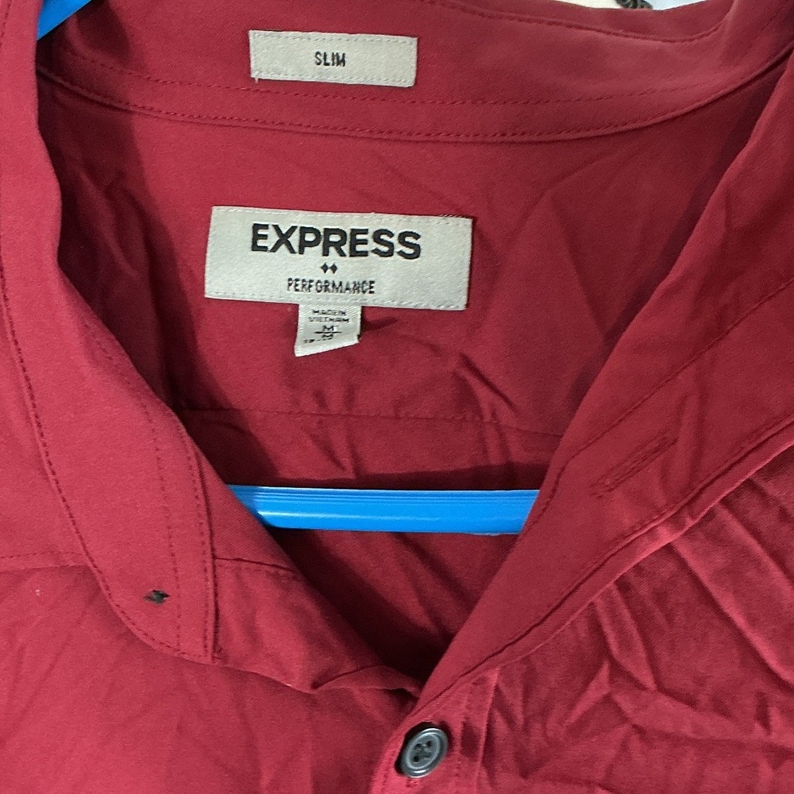 Express Performance Slim Fit Button-Up Shirt – Re… - image 2