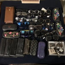 Lot Of 31 Sunglasses  Frames  15 Accessories   Old, New, Broken  Questionabl