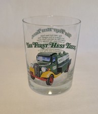 Hess Collectible Glass 1996 Classic Truck Series Original Clear Green Yellow Red