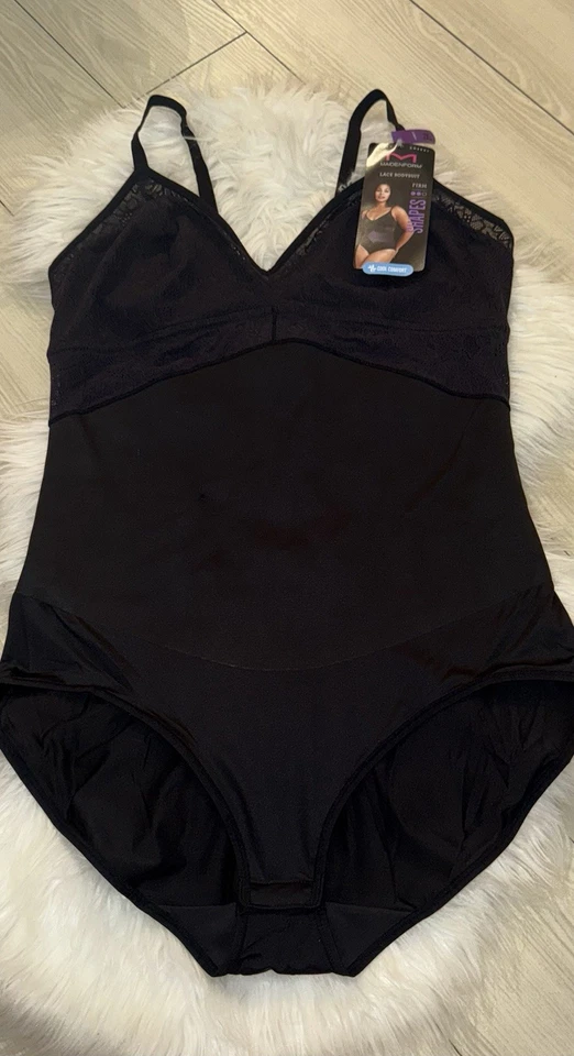 Maidenform DMS097 кружева приручить ваш живот боди Shapewear женщин 2XL XXL черный - Изображение 2 из 4