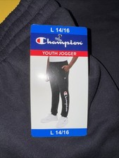 Champion Youth Fleece Jogger Black Size Large 14/16 B95