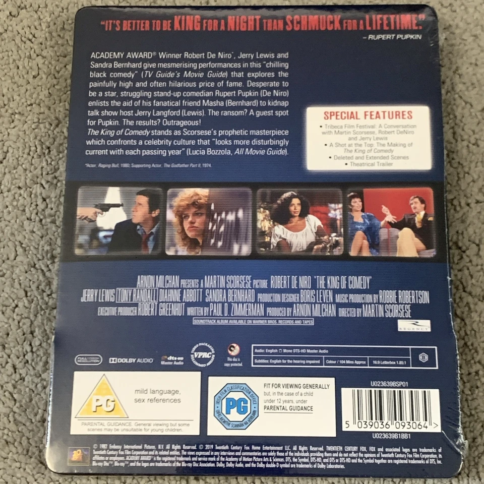THE KING OF COMEDY - UK EXCLUSIVE BLU RAY STEELBOOK - NEW & SEALED - Image 2 of 2