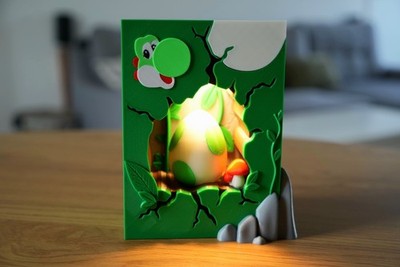 Yoshi Inspired Night Light   3D Printed Lamp