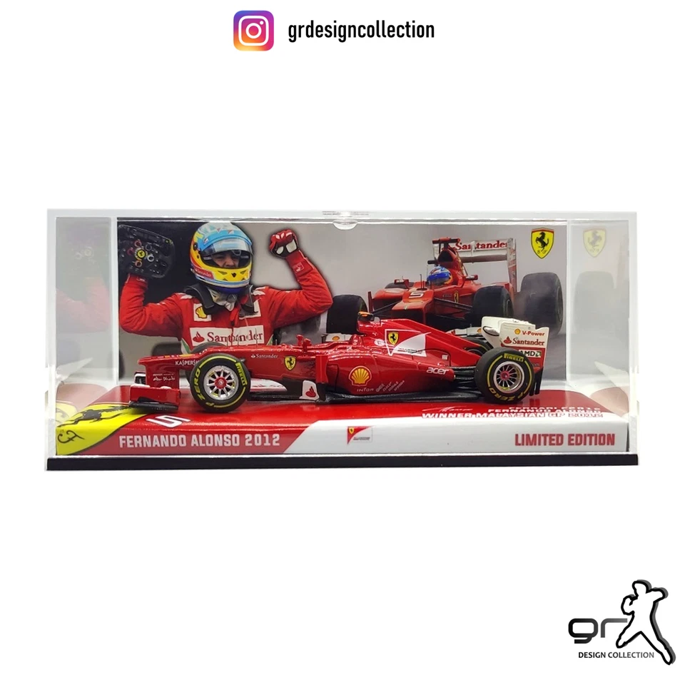 Fernando Alonso - Ferrari F2012 - F1 Winner Malaysian GP 2012 / HotWheels / 1:43 - Immagine 2 di 4