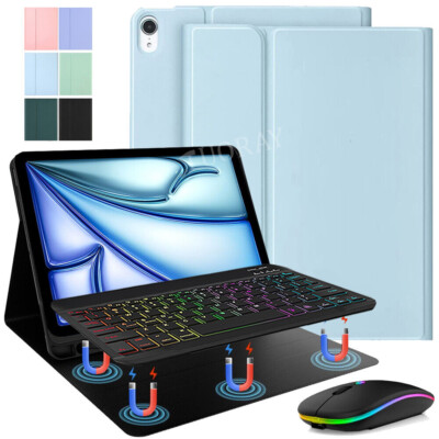 Beleuchtete Tastatur Hülle Mit Stifthalter für iPad 10 9 8 7 6 5 Gen Air Pro 11