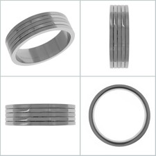 Bague Anneau Acier Inoxydable Émaillée Vert Clair - Taille 50 - Neuf Sans Emballage