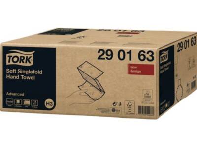 TORK 290163 Handtuch TORK 290163 2-lagig, Dekorprägung weiß L230xB248 ...