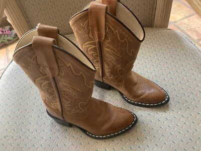 Old West Kids Western Cowboy Boot Tan 