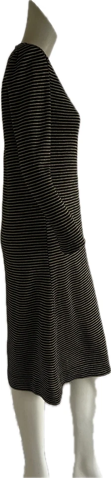 Vestido Suéter Vintage Givenchy Nouvelle Boutique Rayas Tejido Metálico Foto 4 de 4