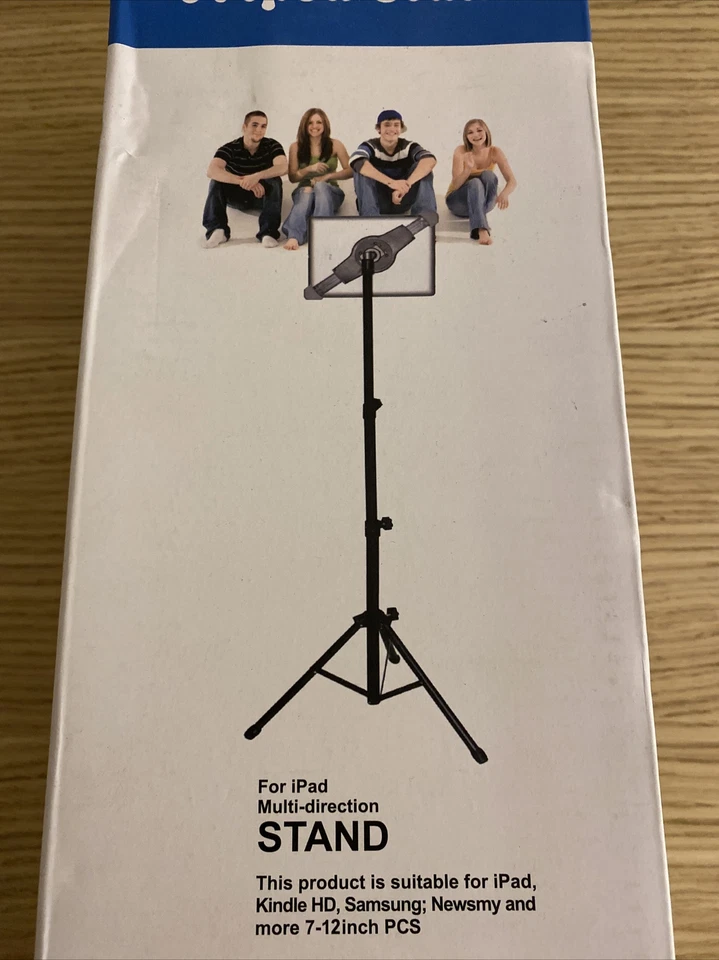 Foldable Portable Tripod Stand Holder Mount For Apple Ipad, Samsung 7-12” - Image 2 of 4