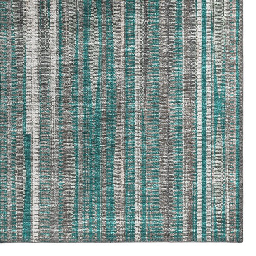 Addison Rugs Waverly 5' x 7'6" AWA31 Peacock Indoor Outdoor Area Rug, Stain - Picture 3 of 7
