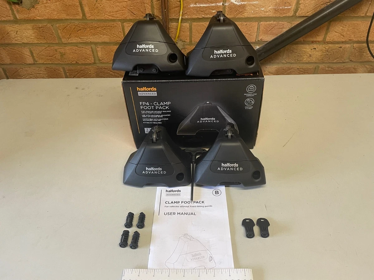 Halfords Advanced FP4 Clamp Foot Pack Similar To Thule 7105