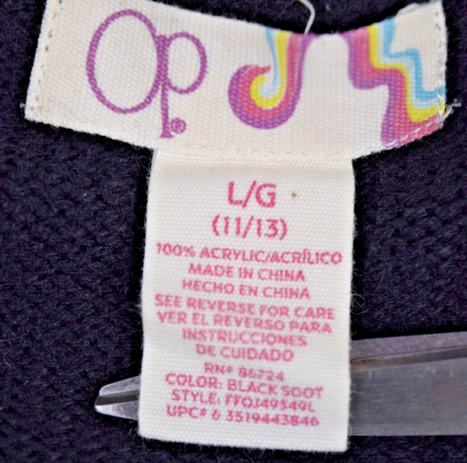 Suéter Vintage Op Ocean Pacific Talla S Años 90 Negro Rosa Amarillo Yugo Suave Elástico Foto 3 de 4