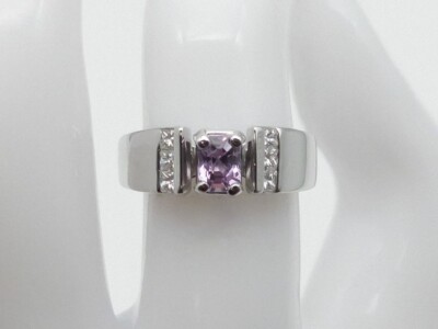 $4350 Shane Co 1ct Certified NO HEAT Pink Sapphire Diamond