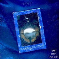 NEW Reed Barton 2002 HOLLY BELL aka SLEIGH BELL Silver Christmas Ornament