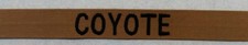 SET OF 3 COYOTE BROWN NAME TAPES SEW ON