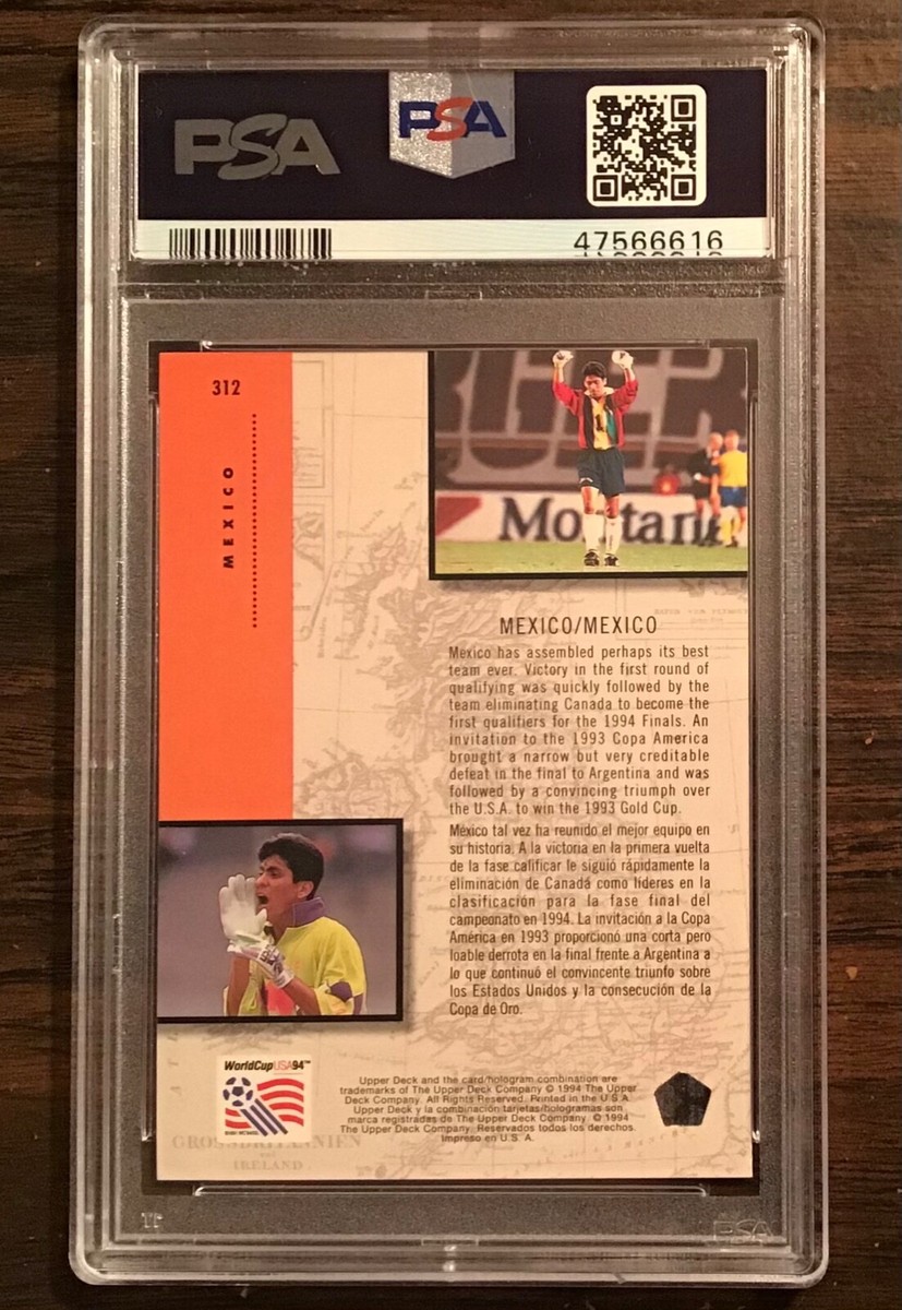 Jorge Campos signed 1994 Upper Deck card PSA Team Mexico auto
