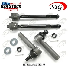 For 2005-2015 Toyota Tacoma 4WD Front Left & Right, Inner Outer Tie Rods 4PC Kit