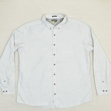 Eddie Bauer Men's Button Down Shirt Long Sleeve Polyester Gray Size 2XLT Travex