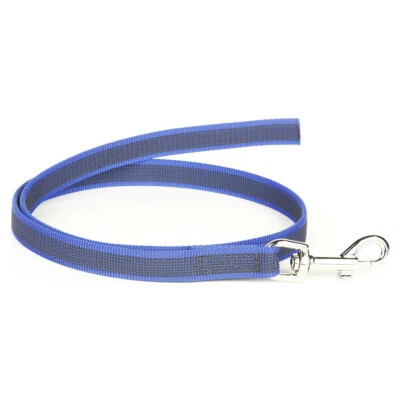 Julius-K9 Hundeleine Super Grip blau - gummiert, ohne Handschlaufe, robust