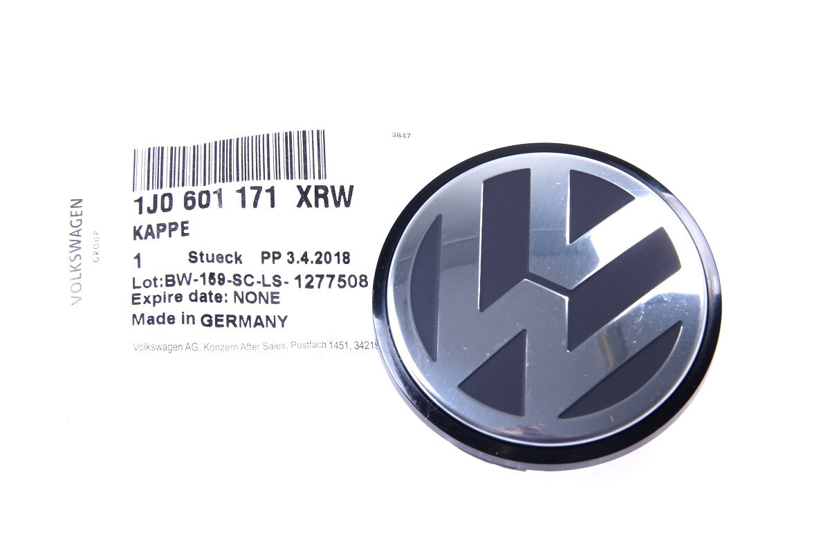 OEM VOLKSWAGEN GOLF MK5 WHEEL CENTER HUB CAP 1J0601171XRW GENUINE