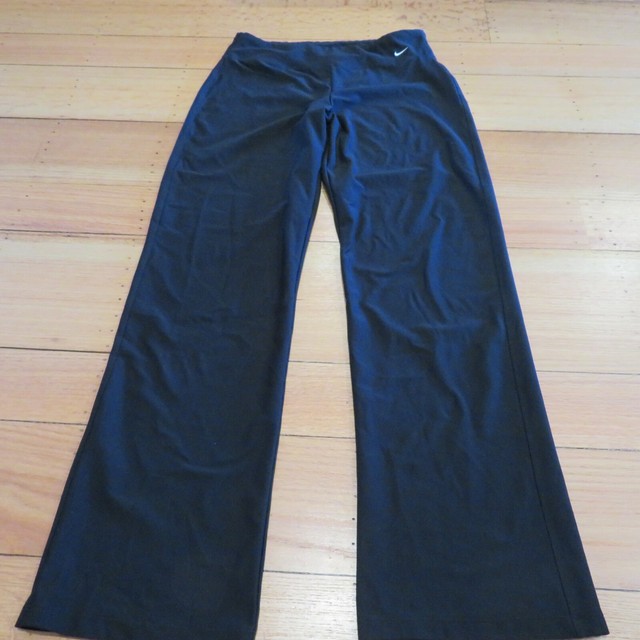 Nike Womens Dri-Fit Black Wide Leg Athletic Workout Yoga Pants Size M (8-10) | eBay