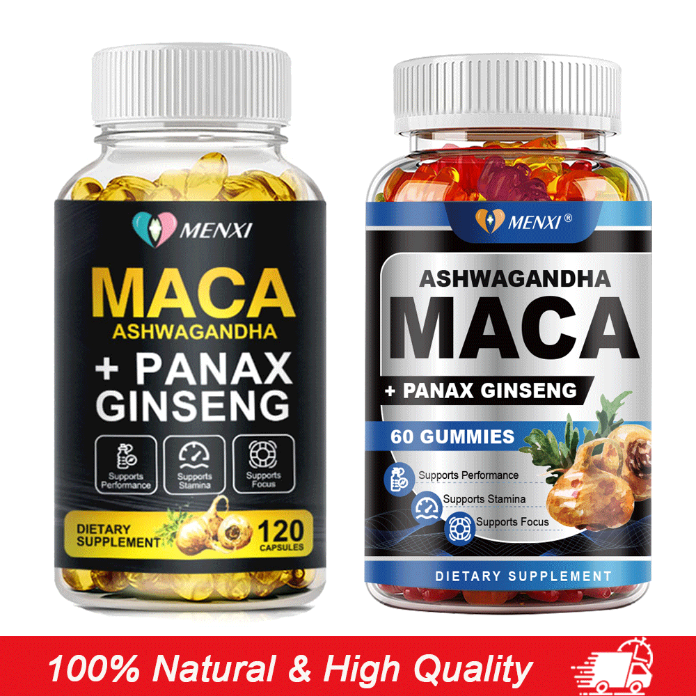 Maca Root 60/120ct - Hormone Balance Vitality Enhancement Capsules ＆ gummies