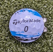 TaylorMade Speedsoft  Golf Ball Marker With Magnetic Hat Clip Blue Tp5 Tp5x