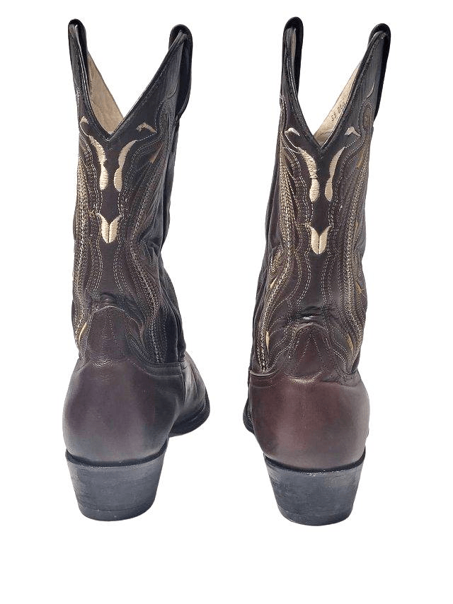 VERY HANDSOME CALEMEXICO TU ESTILO VAQUERO BOOTS MENS Authentic LEATHER Mexico Flag Eagle Embroidered Western  main image 4
