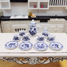 1SET Dollhouse Miniature 1:12 Scale Ceramic Vintage Tea Cups Set Accessories