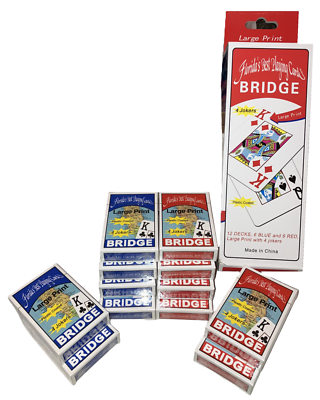 #ad 12 Decks Playing Cards with 4 Jokers in ea Deck Bridge Size Pegs amp; Jokers Games $23.95