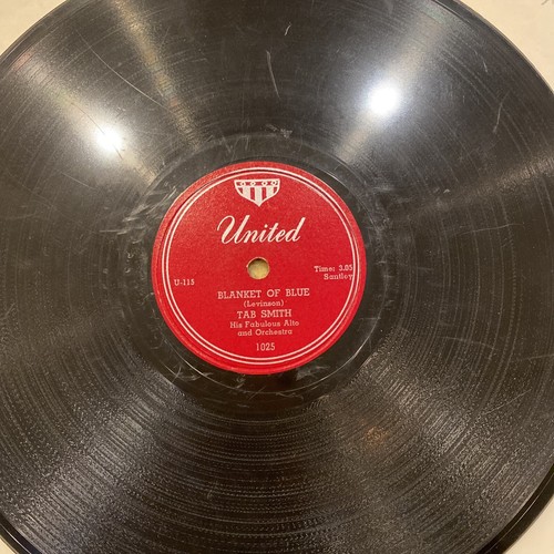 R&B - TAB SMITH sax 78 rpm UNITED 1024 Down Beat - Blanket of Blue V+ - Bild 4 von 4