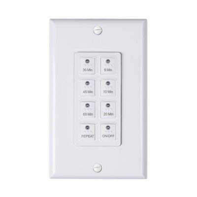 BN-LINK Countdown Digital In-wall Timer 5-10-20-30-45-60mins White for light
