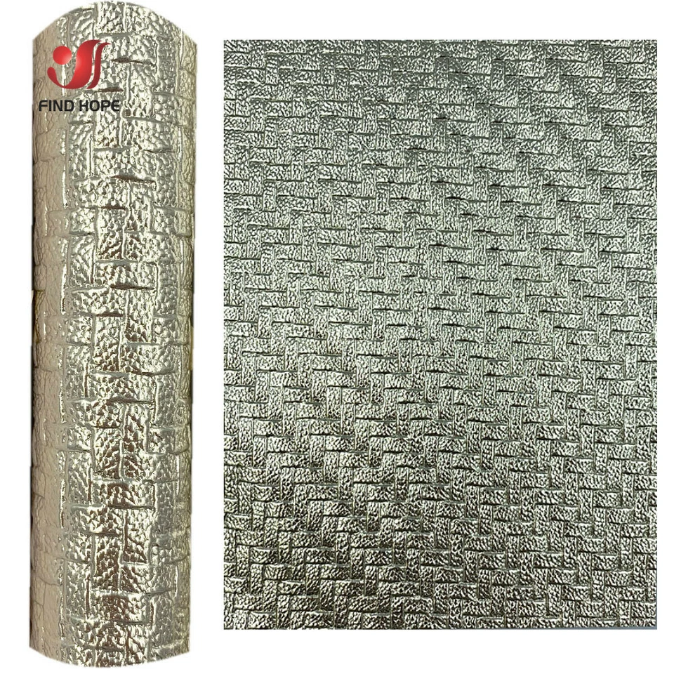 Basket Weave Faux Leather Fabric Synthetic DIY Brooch Bow Earring Handmade Sheet - Image 4 of 4