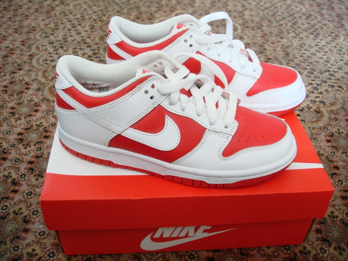 NIKE DUNK LOW CHAMPIONSHIP RED GS CW1590-600 UK size UK