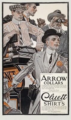 Handsome Men Arrow Shirts - 1910 Leyendecker Art - Vintage Ad Image