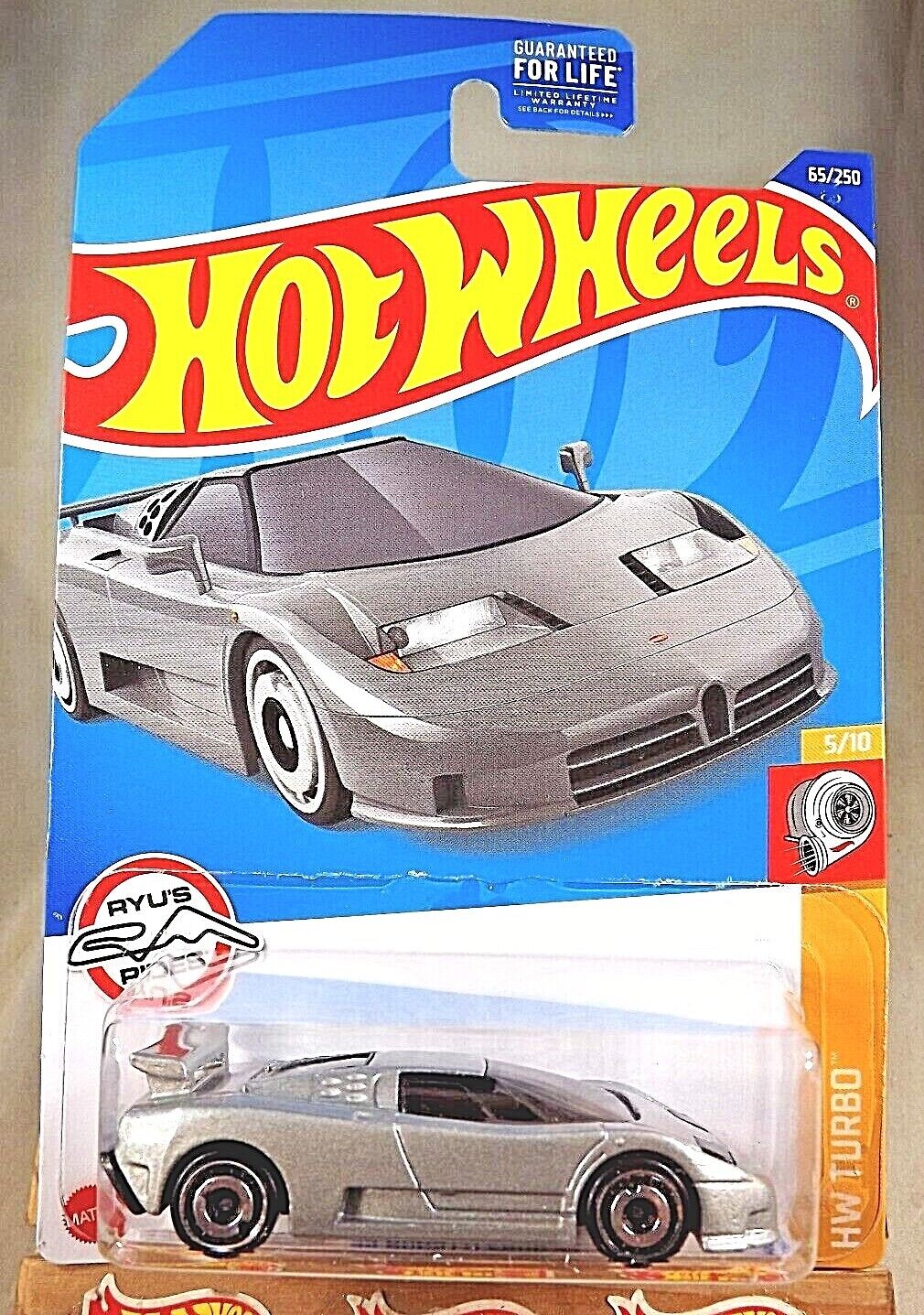 2022 Hot Wheels #65 HW Turbo 5/10 '94 BUGATTI EB110 SS Gray w/Chrome AD Spokes