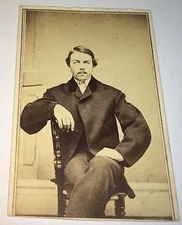 Antique Civil War Era Victorian Dapper Fashion Man! New Haven, CT CDV Photo! US!