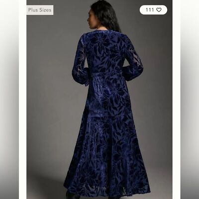 Hutch Long-Sleeve Velvet Wrap Maxi Dress | eBay