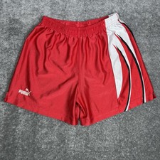 Vintage 90s Puma Shorts Men s Medium Red Shiny Sprinter USA Made